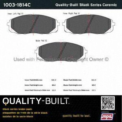 Front Ceramic Pads by QUALITY-BUILT - 1003-1814C pa1