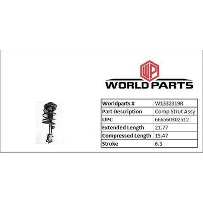 Front Complete Strut Assembly by WORLDPARTS STRUTS - W1332319R pa4