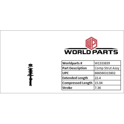 Front Complete Strut Assembly by WORLDPARTS STRUTS - W1333839 pa3