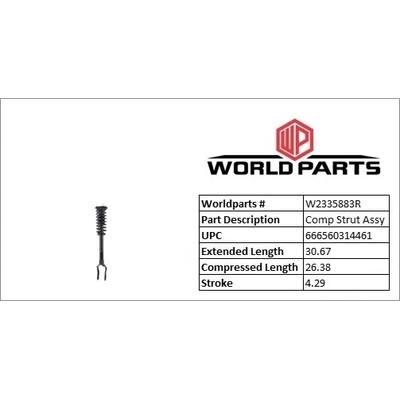 Front Complete Strut Assembly by WORLDPARTS STRUTS - W2335883R pa2