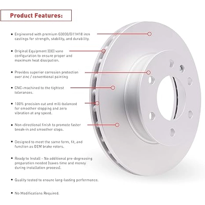 DYNAMIC FRICTION COMPANY - 4504-59025 - Ensemble de disque de frein avant pa2