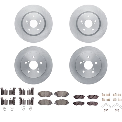 DYNAMIC FRICTION COMPANY - 6314-76102 - Front & Rear Brake Rotors with Ceramic Brake Pads and Hardware pa10