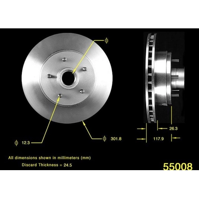 BENDIX GLOBAL - PRT1603 - Disc Brake Rotor pa1