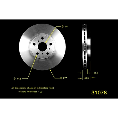 BENDIX GLOBAL - PRT1687 - Disc Brake Rotor pa2