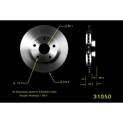 BENDIX GLOBAL - PRT1723 - Disc Brake Rotor pa2