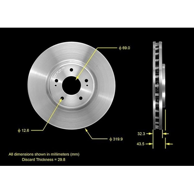 BENDIX GLOBAL - PRT5539 - Disc Brake Rotor pa1