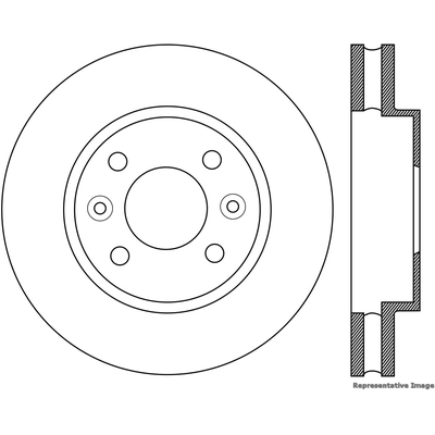 Disque de frein � disque avant by CENTRIC PARTS - 121.35174 pa1