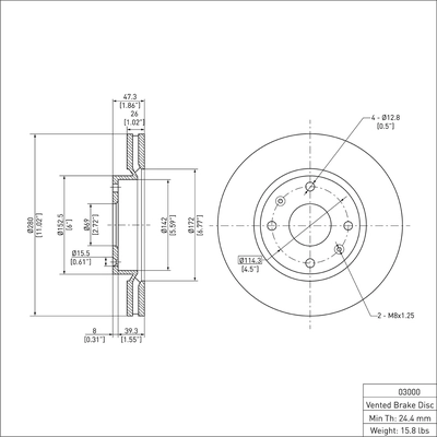 DYNAMIC FRICTION COMPANY - 600-03000 - Front Disc Brake Rotor pa1