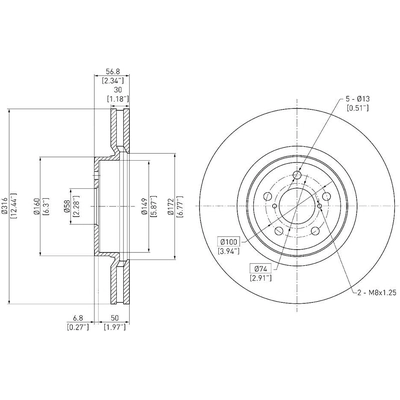 Front Disc Brake Rotor by DYNAMIC FRICTION COMPANY - 600-13018 pa2