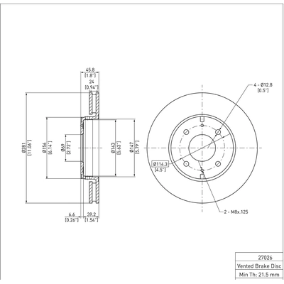 DYNAMIC FRICTION COMPANY - 600-27026 - Disc Brake Rotor pa1