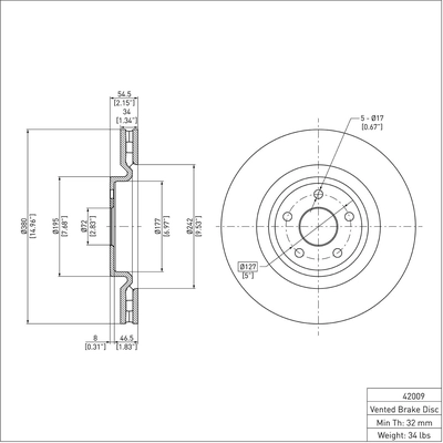 Disque de frein à disque avant by DYNAMIC FRICTION COMPANY - 600-42009 pa2