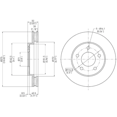 Front Disc Brake Rotor by DYNAMIC FRICTION COMPANY - 600-45021 pa3