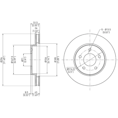 Front Disc Brake Rotor by DYNAMIC FRICTION COMPANY - 600-47063 pa1