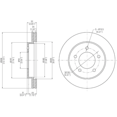 Front Disc Brake Rotor by DYNAMIC FRICTION COMPANY - 600-54147 pa1