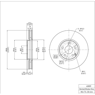 DYNAMIC FRICTION COMPANY - 600-63059 - Disc Brake Rotor pa1