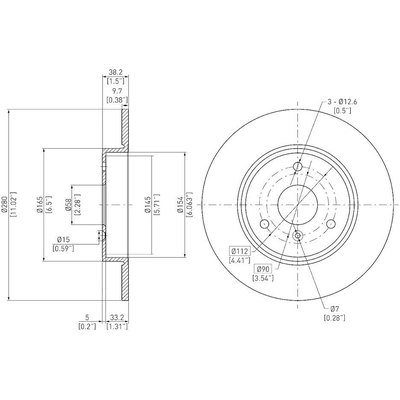 Front Disc Brake Rotor by DYNAMIC FRICTION COMPANY - 600-63090 pa2