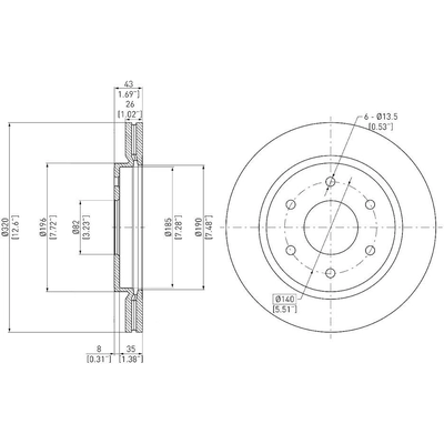 Front Disc Brake Rotor by DYNAMIC FRICTION COMPANY - 600-67096 pa2