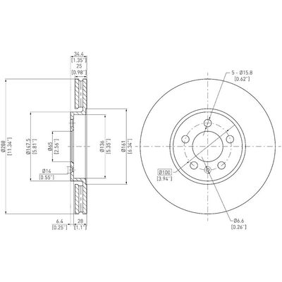 Disque de frein � disque avant by DYNAMIC FRICTION COMPANY - 600-74020 pa3