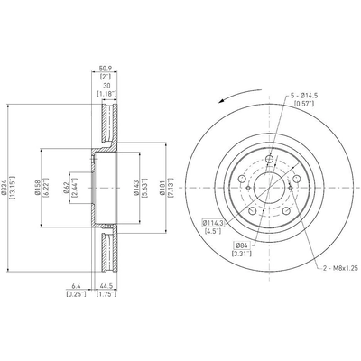 Front Disc Brake Rotor by DYNAMIC FRICTION COMPANY - 600-75012D pa2