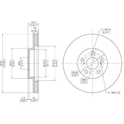 Front Disc Brake Rotor by DYNAMIC FRICTION COMPANY - 600-76068 pa2