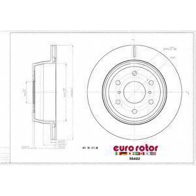Front Disc Brake Rotor by EUROROTOR - 55422 pa2