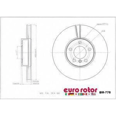Front Disc Brake Rotor by EUROROTOR - BM778 pa1