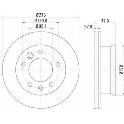 Front Disc Brake Rotor (Pack of 2) by HELLA PAGID - 355111001 pa1