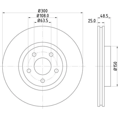 Disque de frein à disque avant de HELLA PAGID - 355112192 pa1