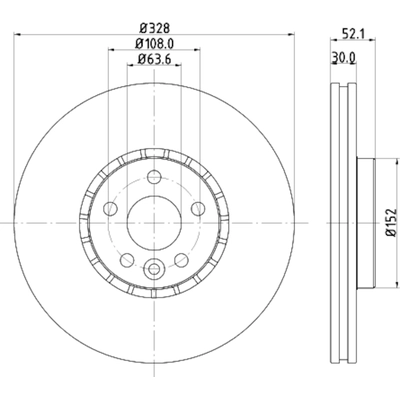 HELLA PAGID - 355116182 - Disc Brake Rotor pa1