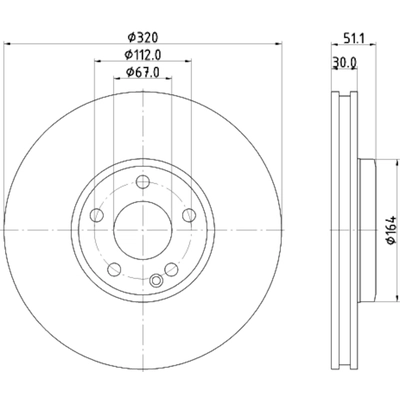 HELLA PAGID - 355119702 - Disc Brake Rotor pa1