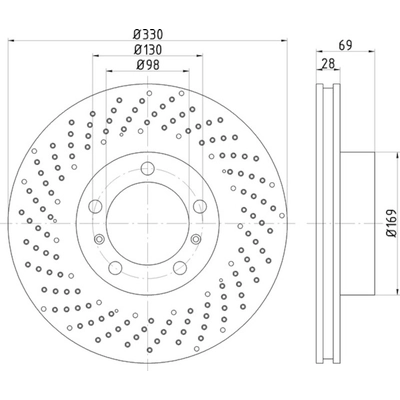 HELLA PAGID - 355125021 - Disc Brake Rotor pa1