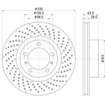 Front Disc Brake Rotor by HELLA PAGID - 355125031 pa1