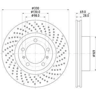 Front Disc Brake Rotor by HELLA PAGID - 355125031 pa2