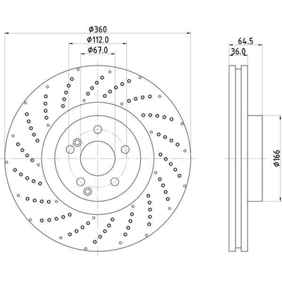 HELLA PAGID - 355125361 - Front Disc Brake Rotor pa1