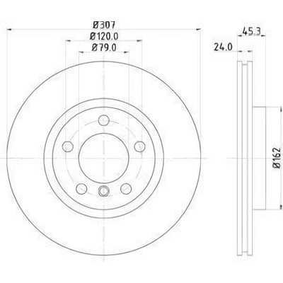 Front Disc Brake Rotor (Pack of 2) by HELLA PAGID - 355126291 pa1