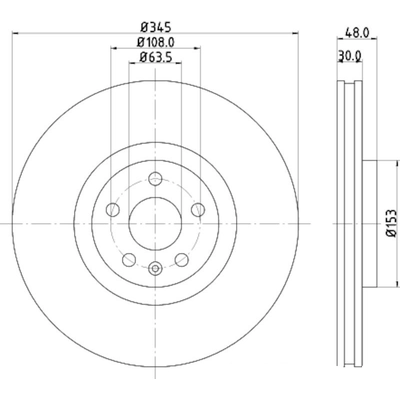 HELLA PAGID - 355126371 - Front Disc Brake Rotor pa1