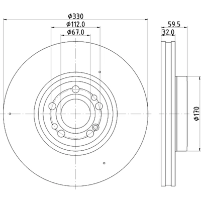 HELLA PAGID - 355132331 - Disc Brake Rotor pa1