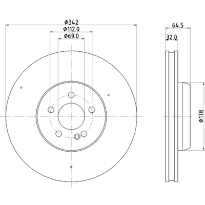 HELLA PAGID - 355134492 - Disc Brake Rotor pa1