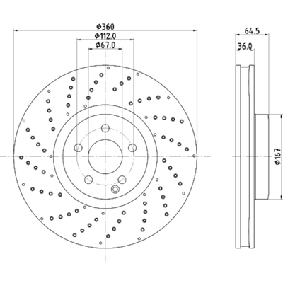 HELLA PAGID - 355134572 - Disc Brake Rotor pa1