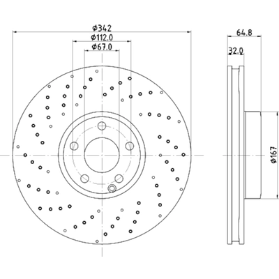 HELLA PAGID - 355134592 - Disc Brake Rotor pa1