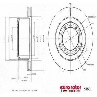 Front Disc Brake Rotor by ULTRA - 53501 pa9