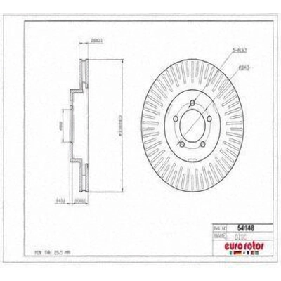 Front Disc Brake Rotor by ULTRA - 54148 pa7