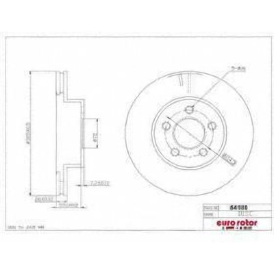 Disque de frein � disque avant by ULTRA - 54180 pa7