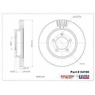 Front Disc Brake Rotor by ULTRA - 54190 pa1