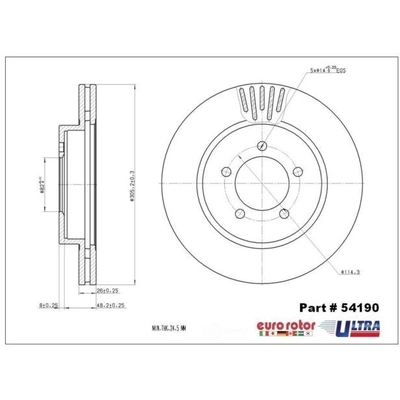 Front Disc Brake Rotor by ULTRA - 54190 pa3