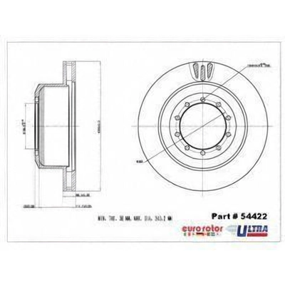 Front Disc Brake Rotor by ULTRA - 54422 pa6