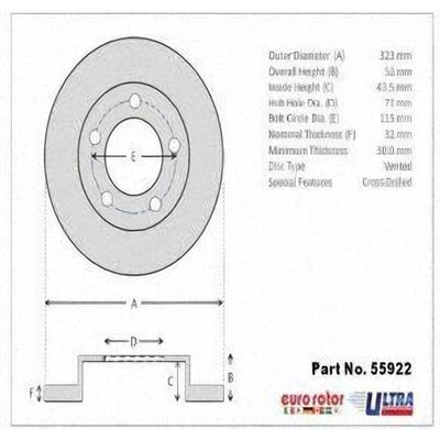 Front Disc Brake Rotor by ULTRA - 55922 pa7