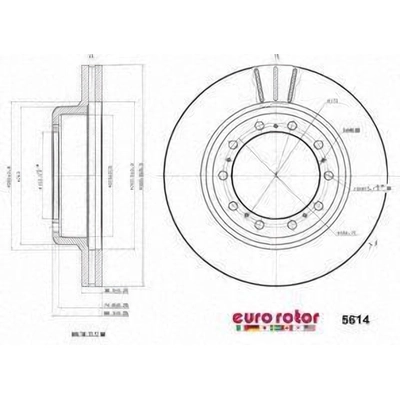 Front Disc Brake Rotor by ULTRA - 5614 pa1