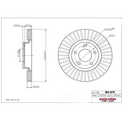 ULTRA - MA878 - Front Disc Brake Rotor pa1