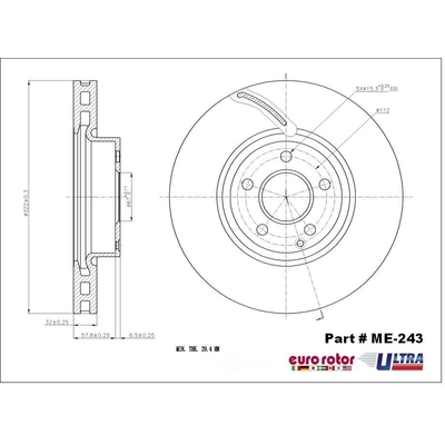 EUROROTOR - ME243 - Disque avant de qualité supérieur pa2